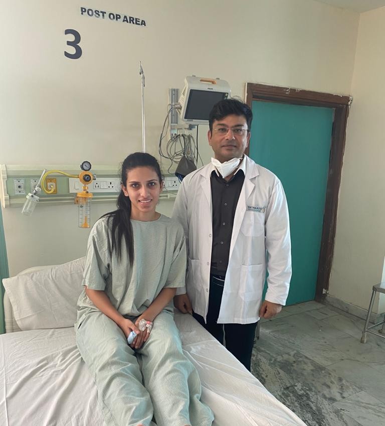 Orthopaedic doctor with patient
